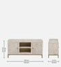 Bizerk Solid Wood TV Console In Sandblasted White Finish