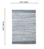 Bkue Striped Hand Woven 6 Ft X 4 Ft  Dhurrie