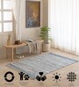 Bkue Striped Hand Woven 6 Ft X 4 Ft  Dhurrie