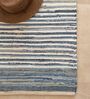 Bkue Striped Hand Woven 6 Ft X 4 Ft  Dhurrie