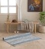 Bkue Striped Hand Woven 6 Ft X 4 Ft  Dhurrie