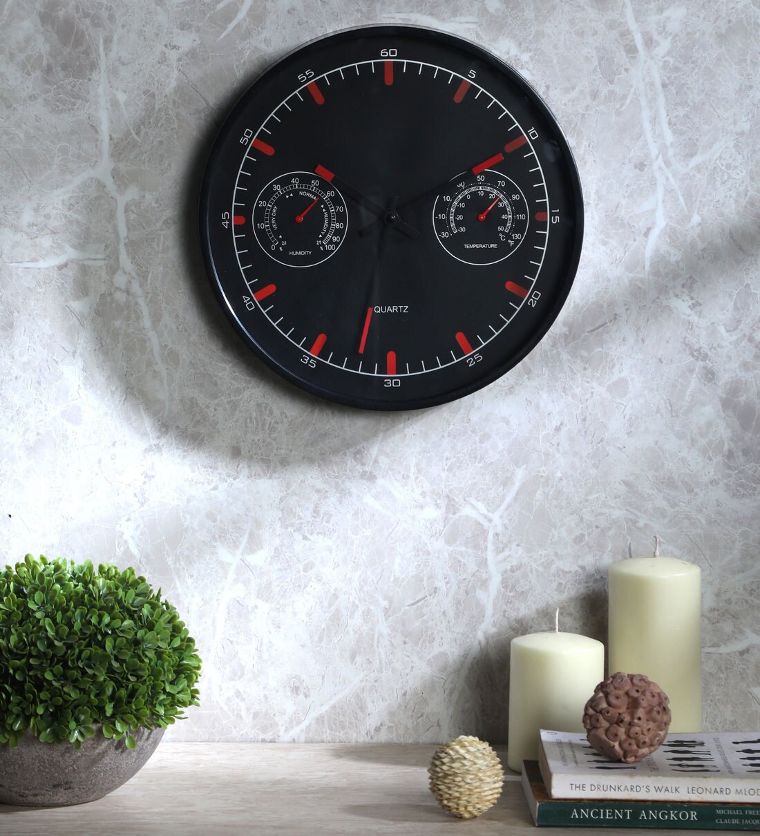 Buy Black & Red Plastic Wall Clock by am2pm Online Modern Wall Clocks