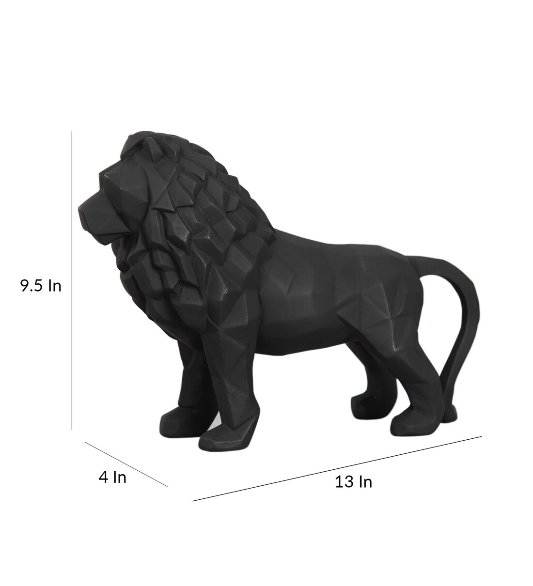 Buy Black Polyresin King of Beasts Figurine India Circus by Krsnaa