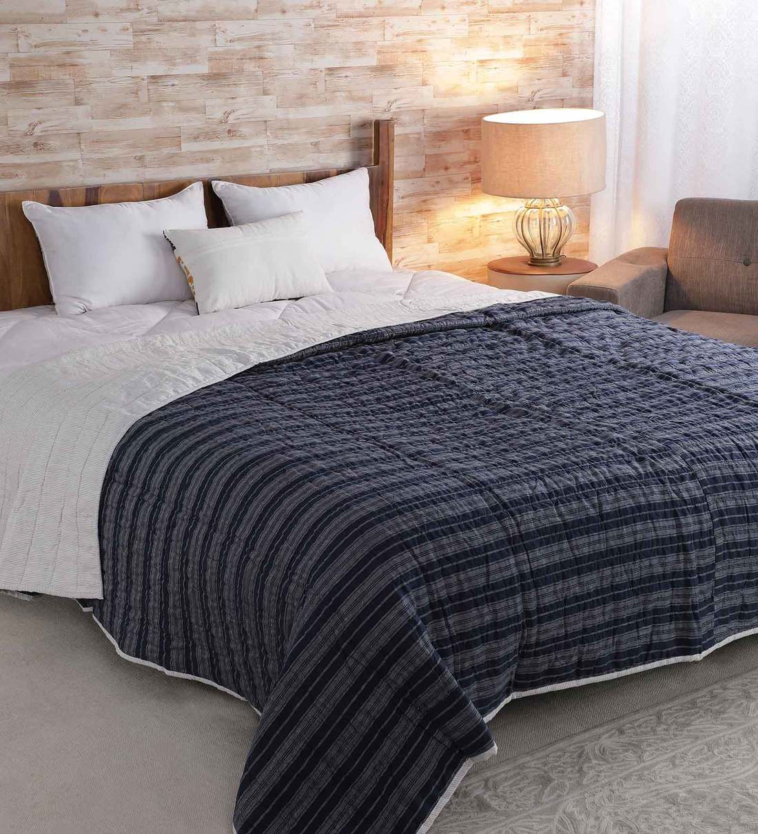 Buy 100 Cotton Double Bed Heavy Winter Quilt by Solaj Online
