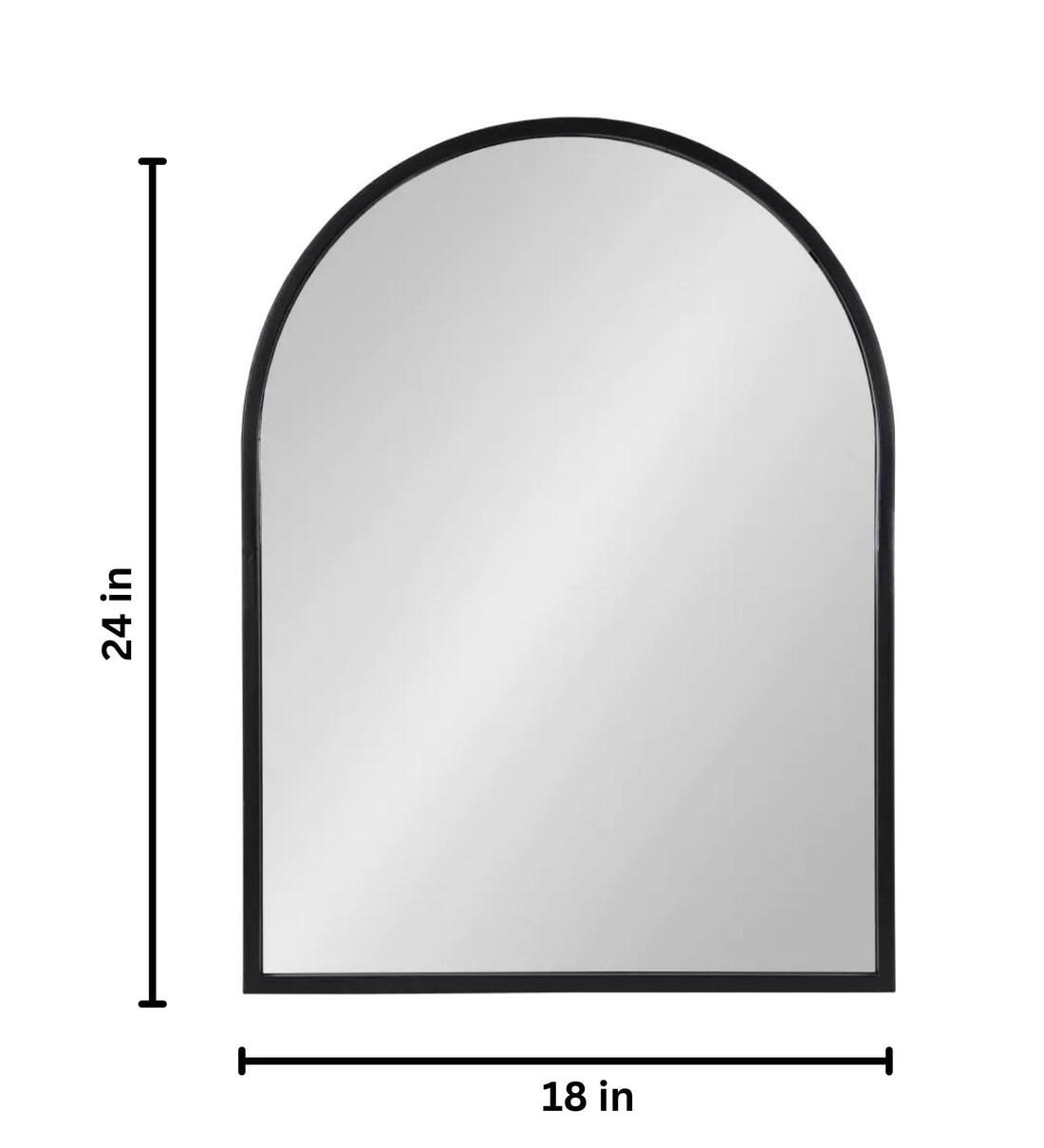 Buy Black Arch D shape Wall Mirror by Casagold Online Wall Mirrors