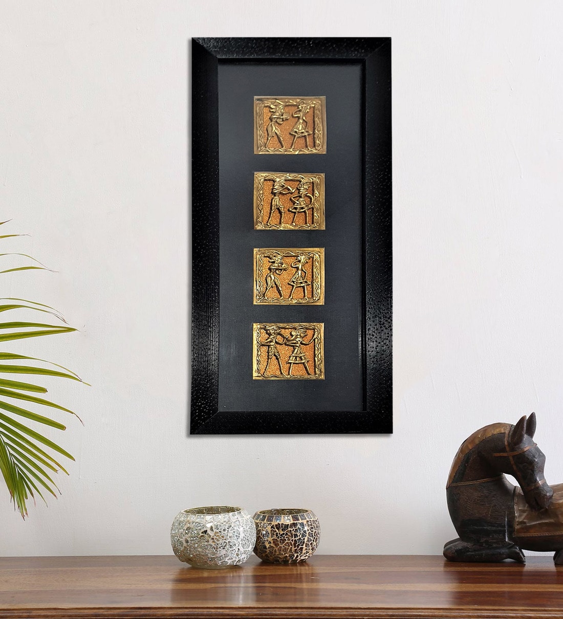 brass frame wall art