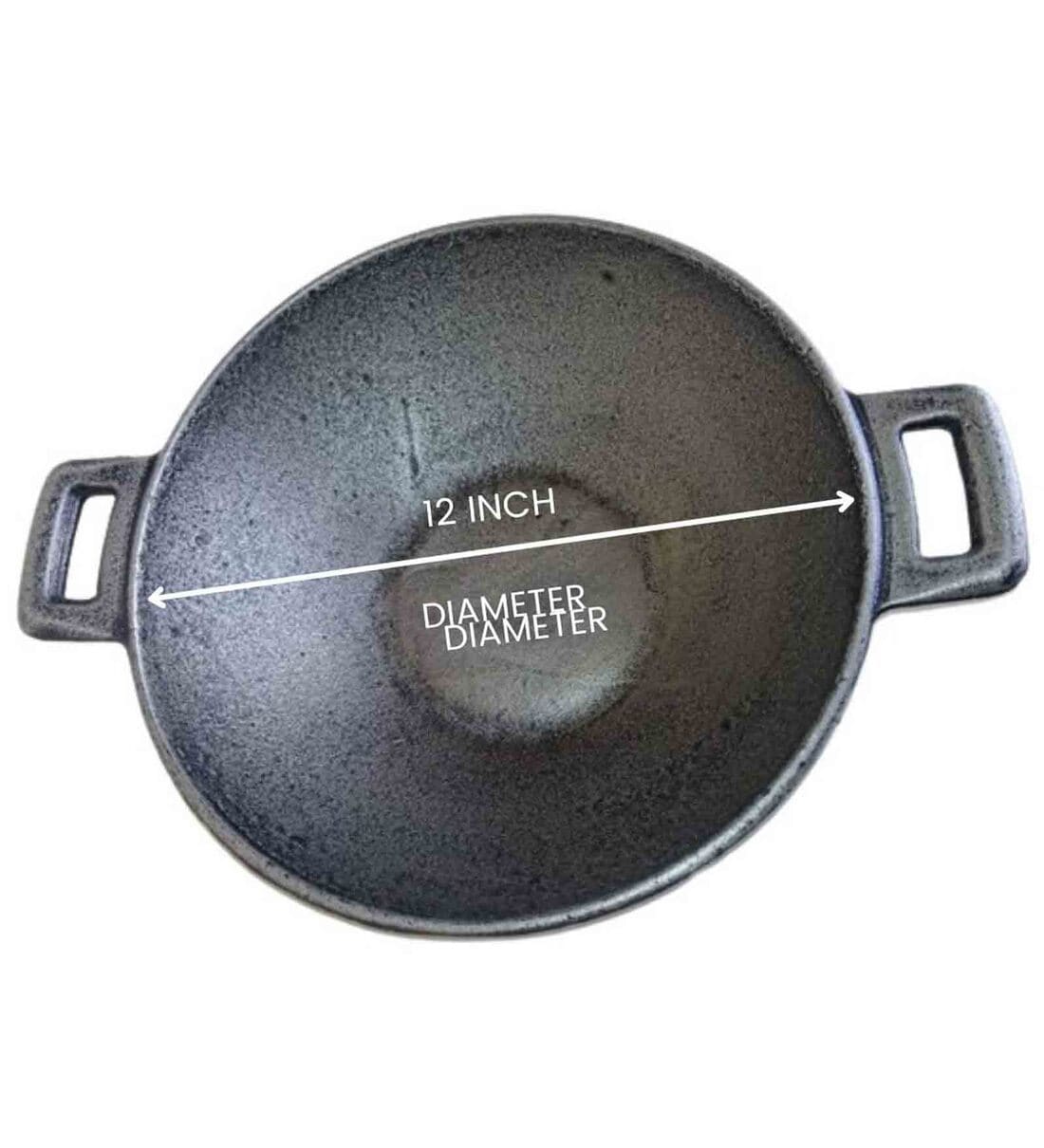 Flat Base Cast Iron Kadai