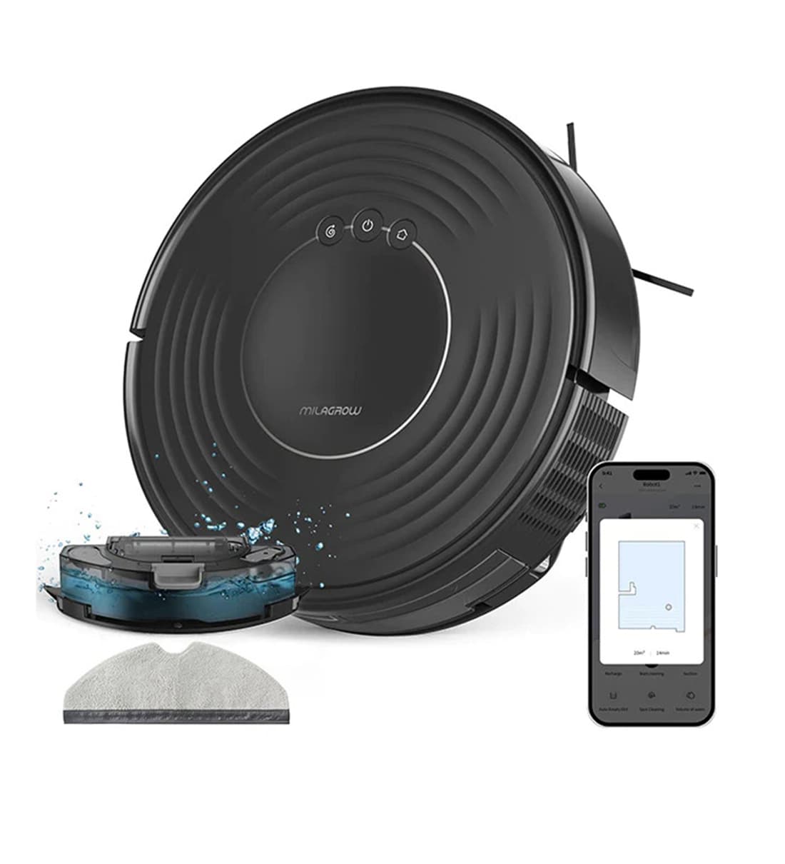 Buy Black Cat 23 Nano Smart 2In1 Wet & Dry Robotic Vacuum Cleaner at