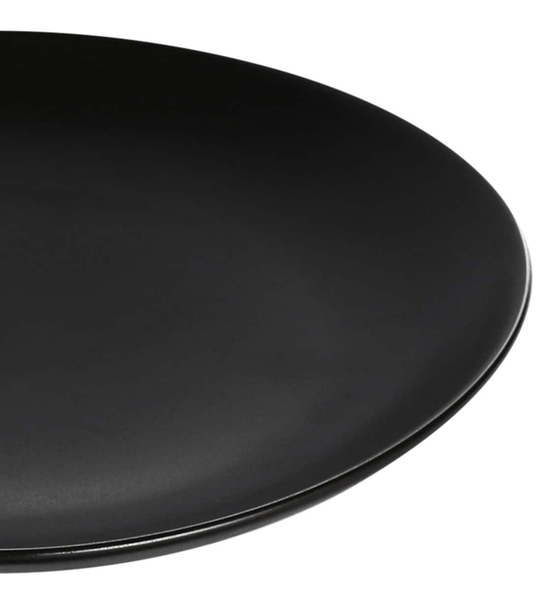 Buy Black Vellum Ceramic Quarter Plate by Devnow Online - Side plates ...