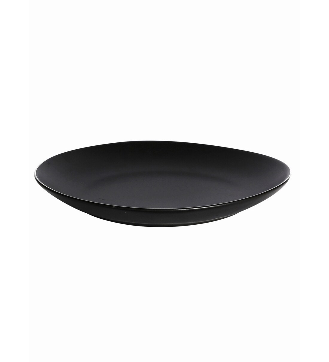 Buy Black Vellum Ceramic Quarter Plate by Devnow Online Side plates