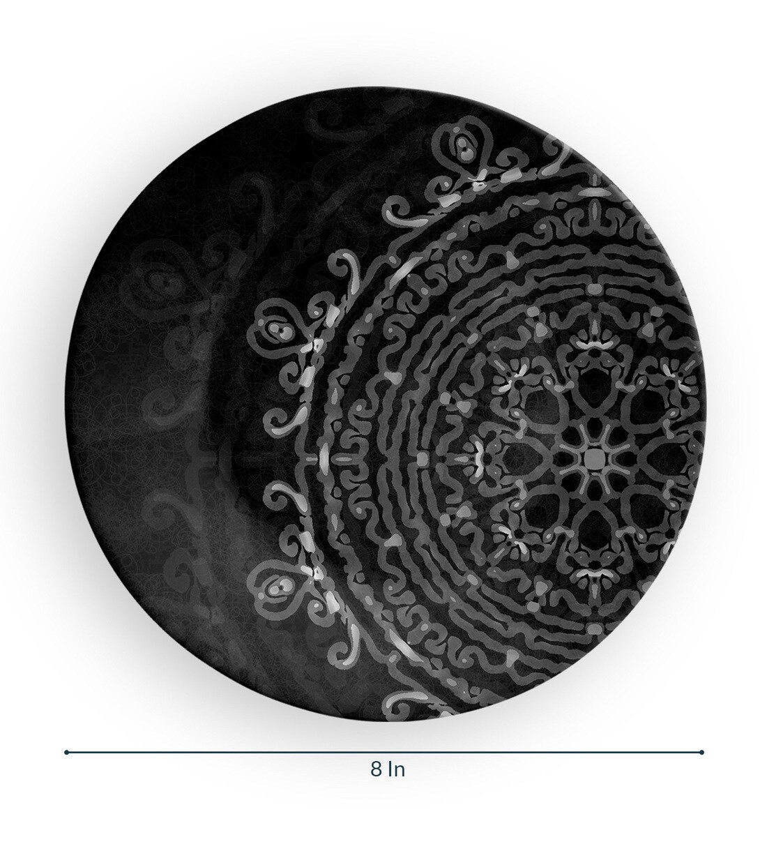 Buy Black Ceramic Mandela Decorative Wall Plate By Quirk India Online