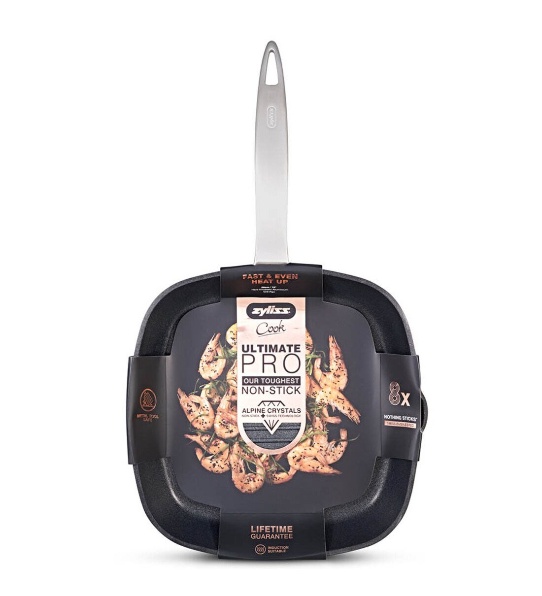 Buy Black 24.9 cm Aluminium Grill Pan by Zyliss Online Grill Pans