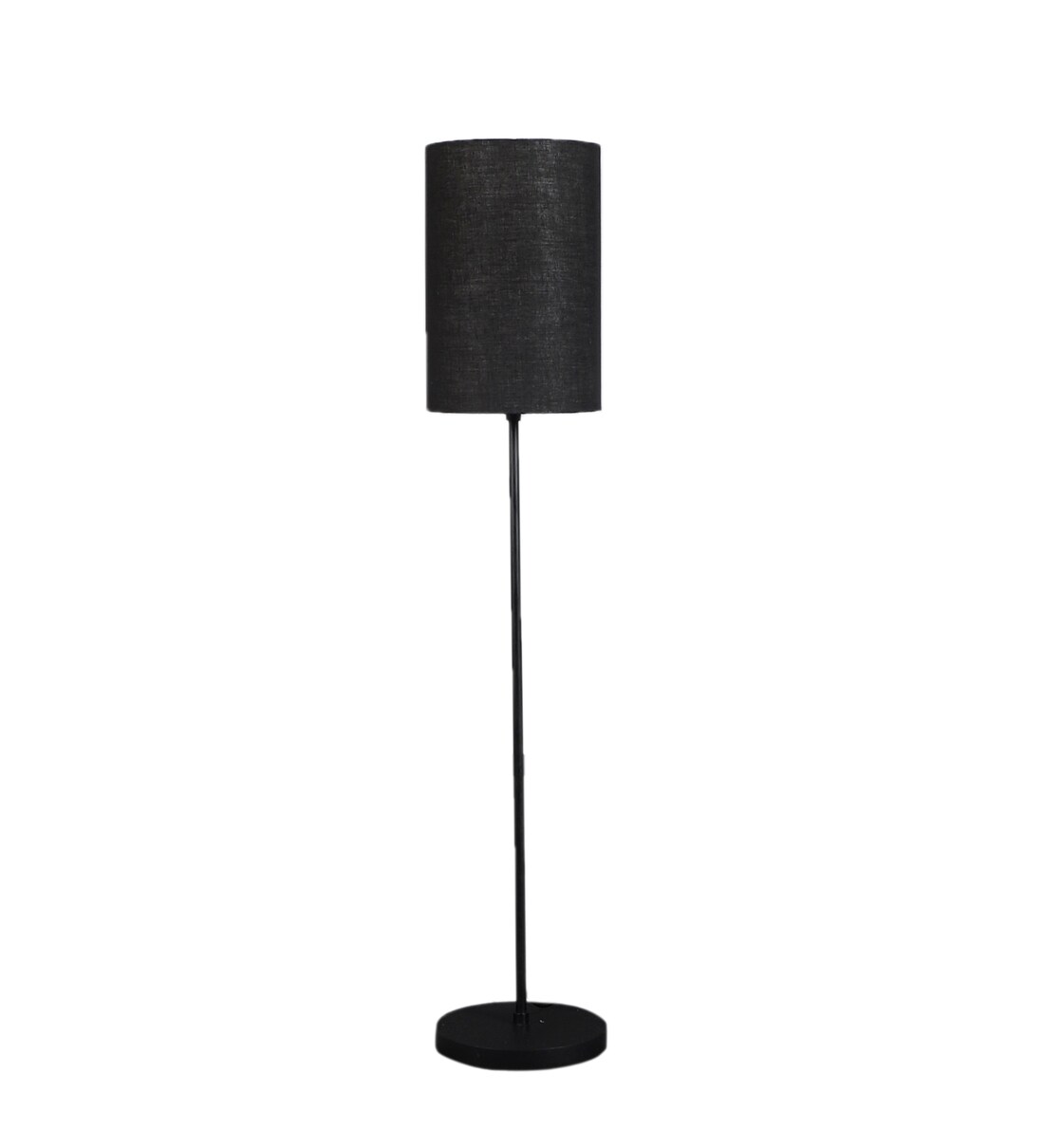 Buy Matteo Black Cotton Shade Club Floor Lamp With MDF Base By Pristine