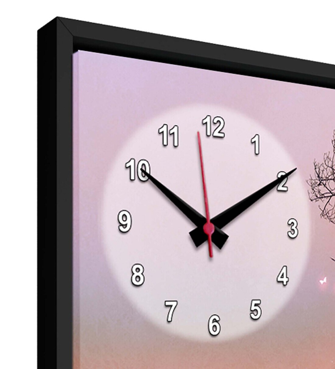 Buy Black Engineered Wood Analog Wall Clock By WallMantra Online