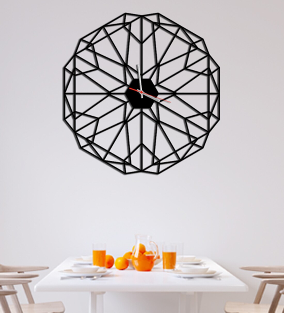 Buy Black Engineered Wood Analog Wall Clock by DecoreMantra at 54 OFF