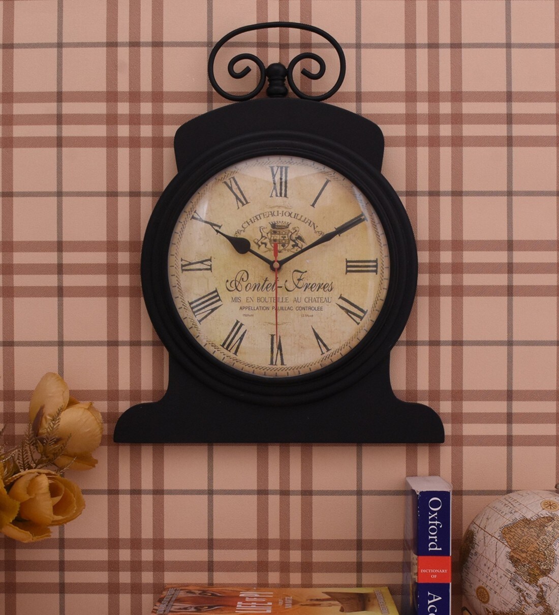 Buy Black Engineered Wood analog Wall Clock by Home Sparkle at 41 OFF