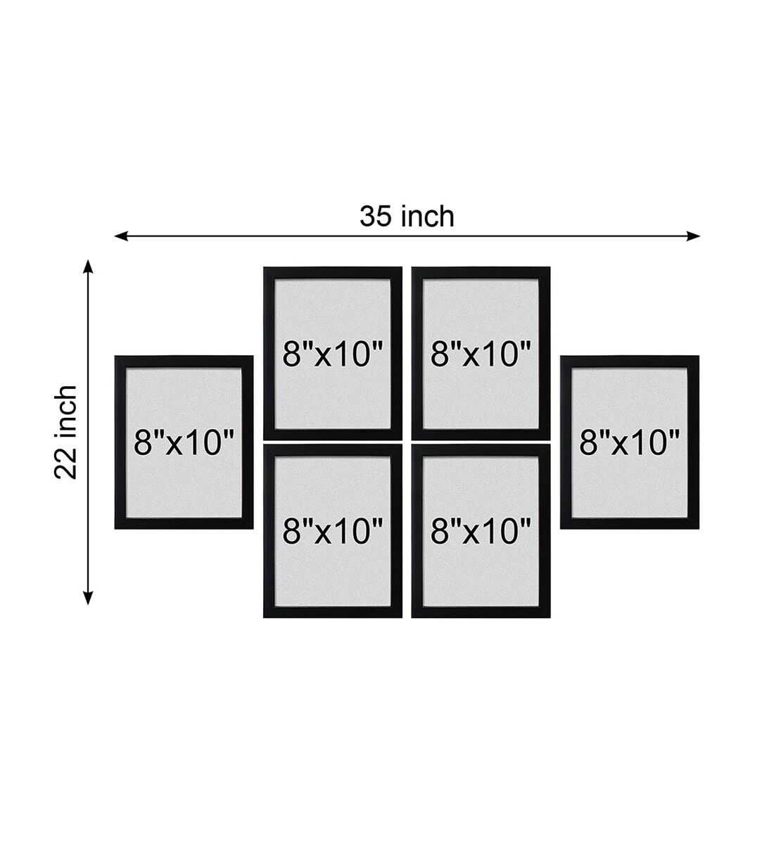 Buy Black Engineered Wood Lauren Set Of 6 Collage Photo Frames Online Collage Photo Frames