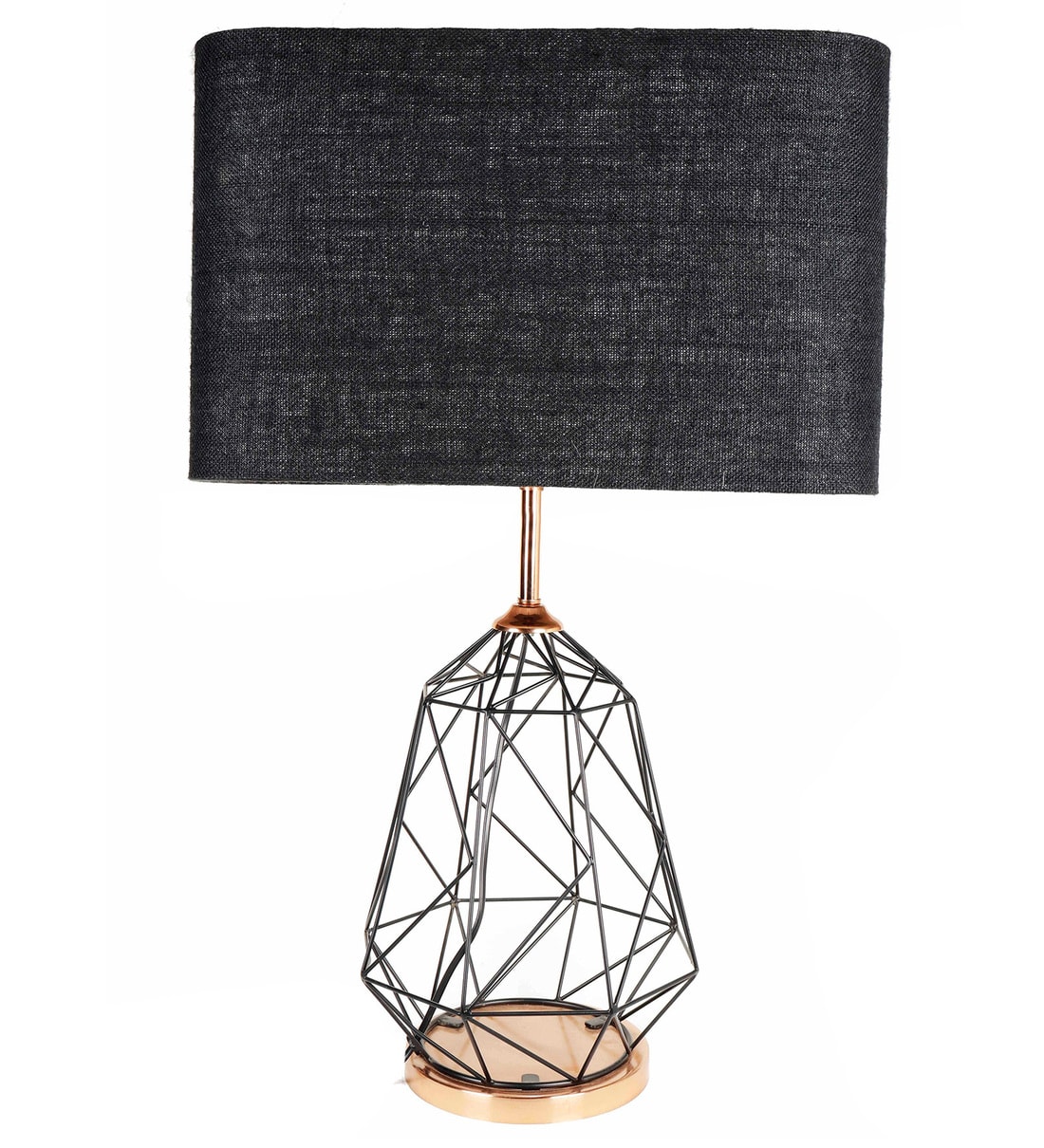 Buy Black Shade Table Lamp With Metal Base By Grated Ginger Online
