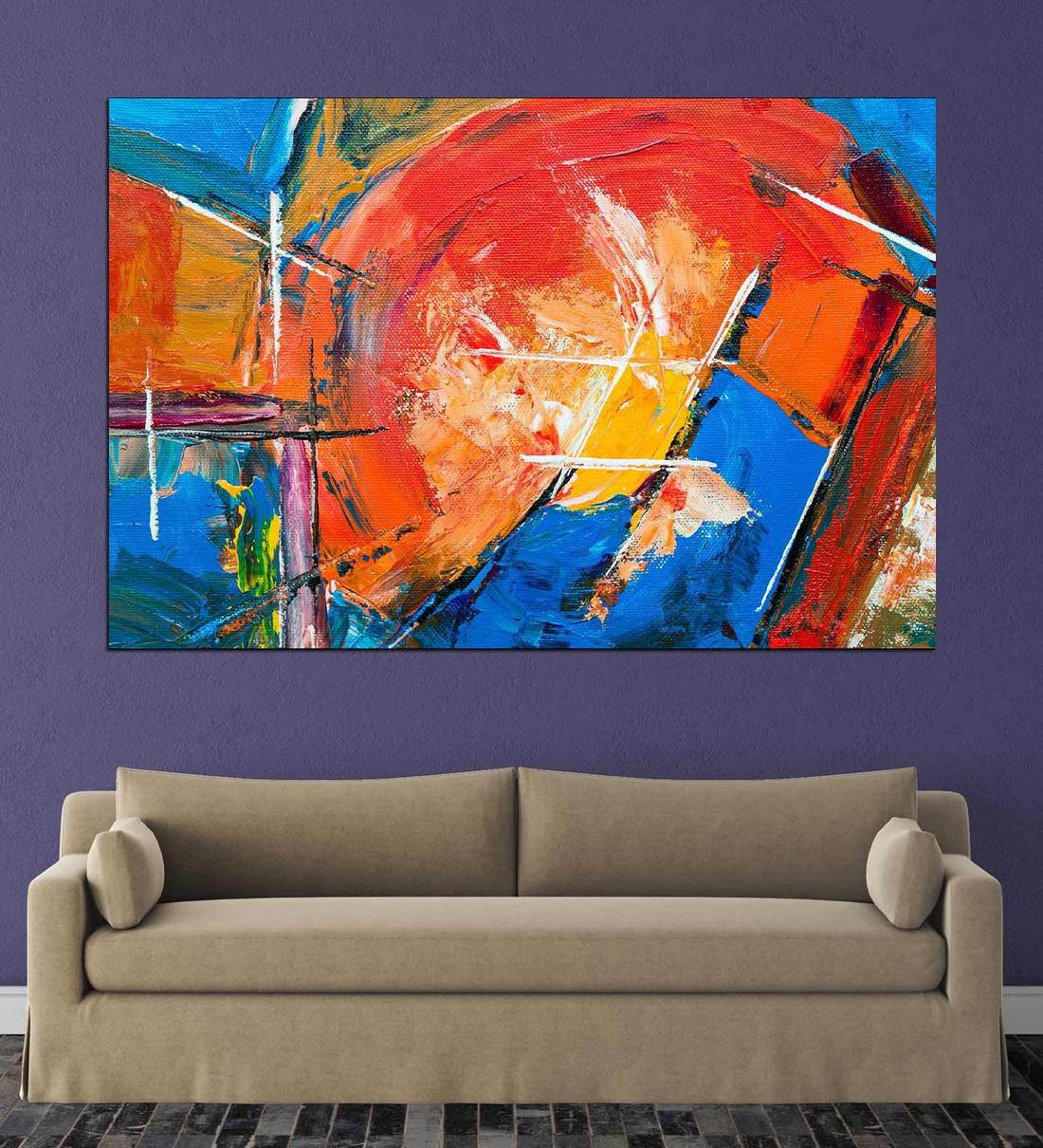 Buy Abstract In Black Canvas Framed Art Print (33 x 21 Inches) By