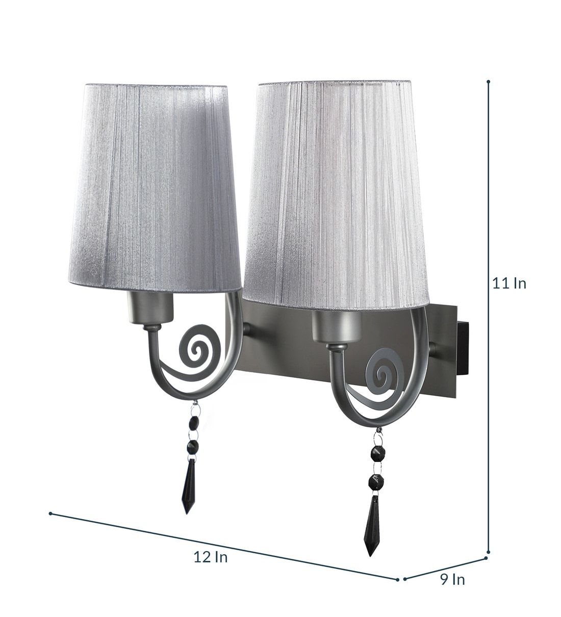 Buy Silver Fabric Wall Sconces By Eliante By Jainsons Lights Online