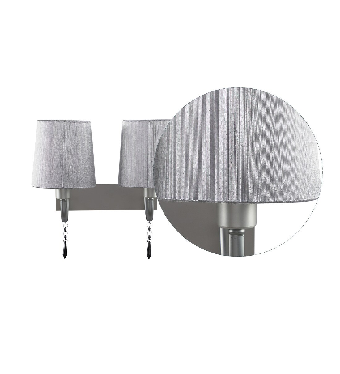 Buy Silver Fabric Wall Sconces By Eliante By Jainsons Lights Online