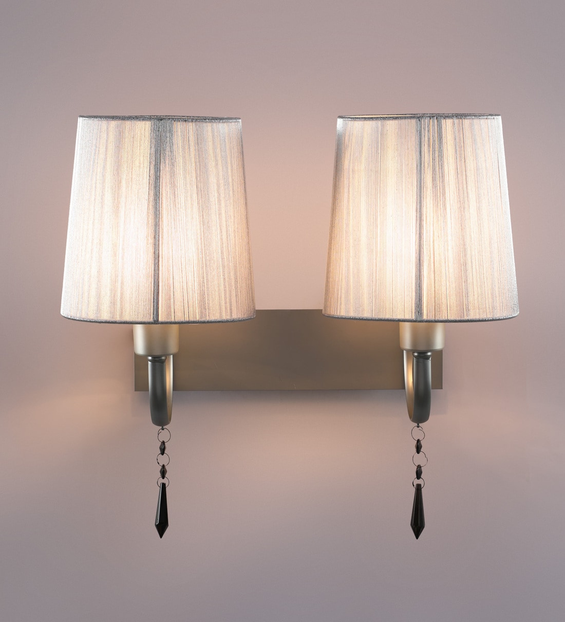 Buy Silver Fabric Wall Sconces By Eliante By Jainsons Lights Online