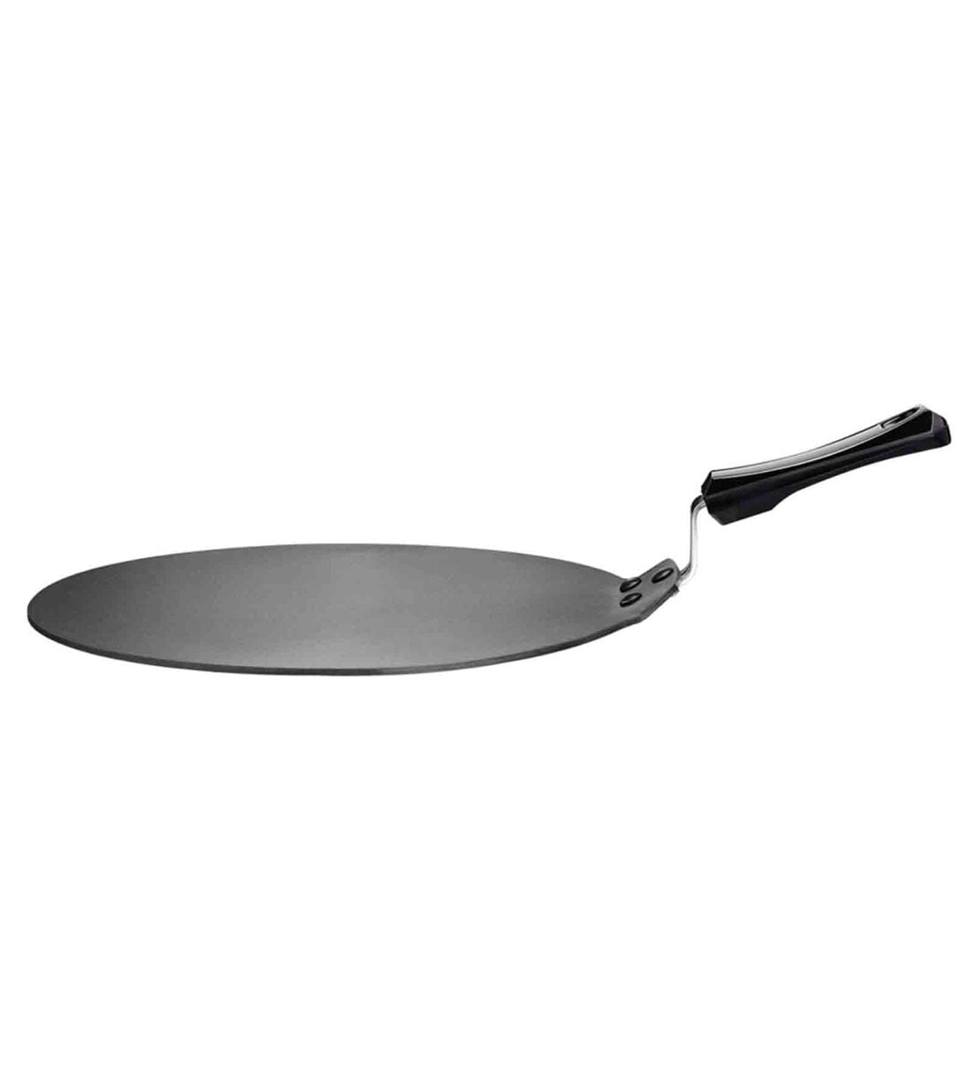 Vinod Zest Non-Stick Flat Dosa Tawa/Griddle, 10, Black 