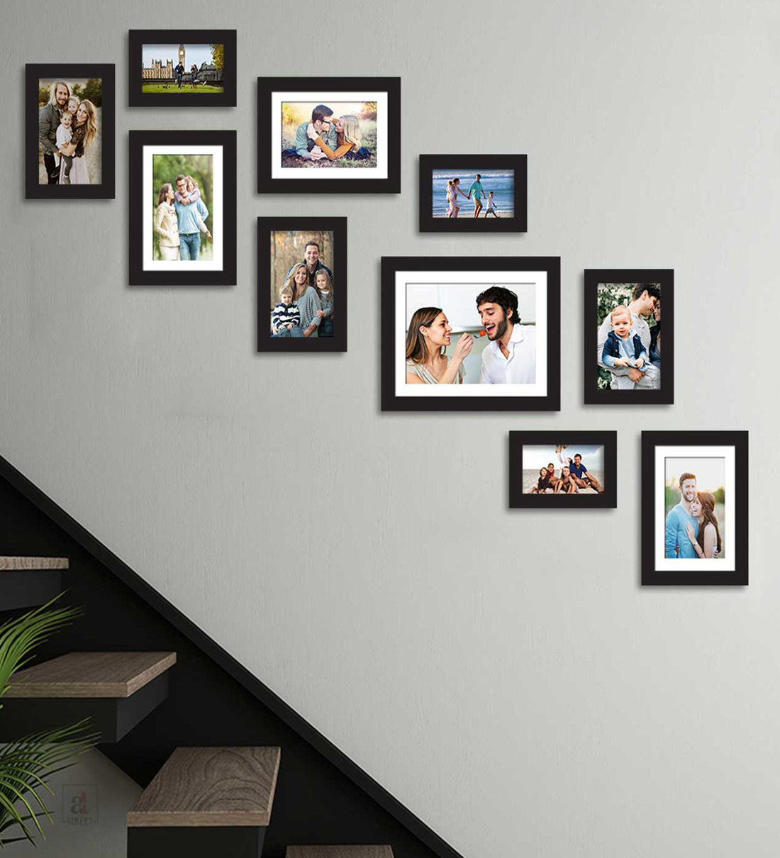 Buy Black Individual Photo Frame Set of 10by Art Street Online ...