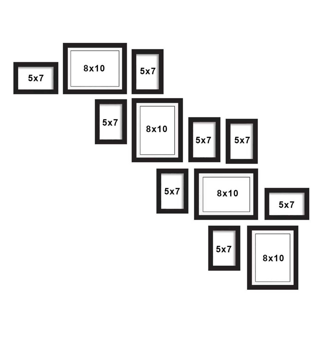 Buy Black Individual Photo Frame Set of 12by Art Street Online