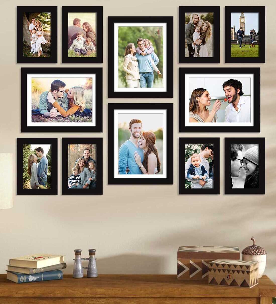 Buy Black Individual Photo Frame Set of 12by Art Street Online ...