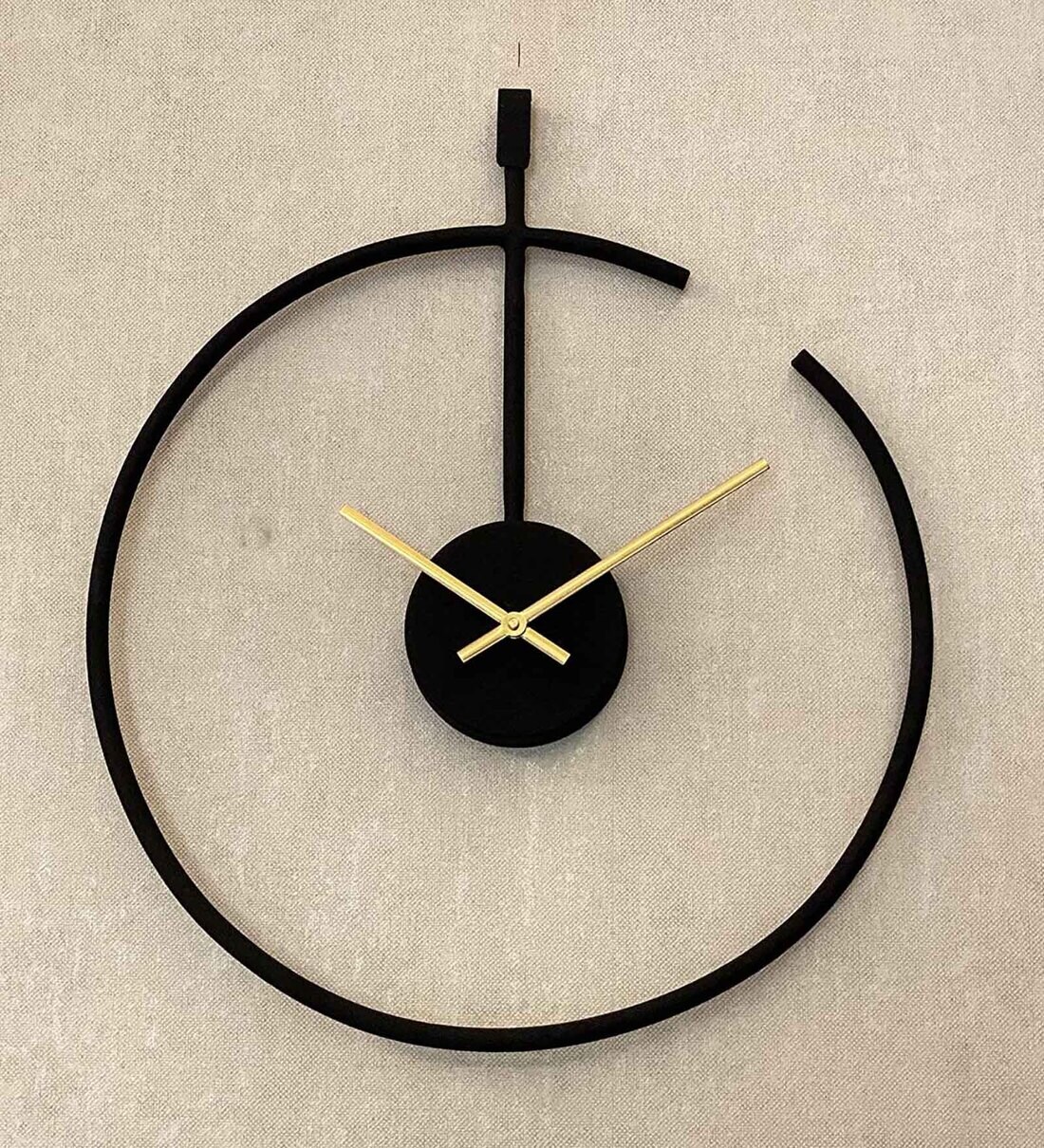 Buy Black Iron Analog Wall Clock By Urban Born Online - Modern Wall ...