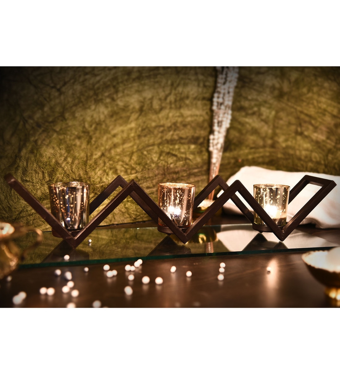 Buy Black Metal Table Tea Light Holder By Hosley Online Table Tea