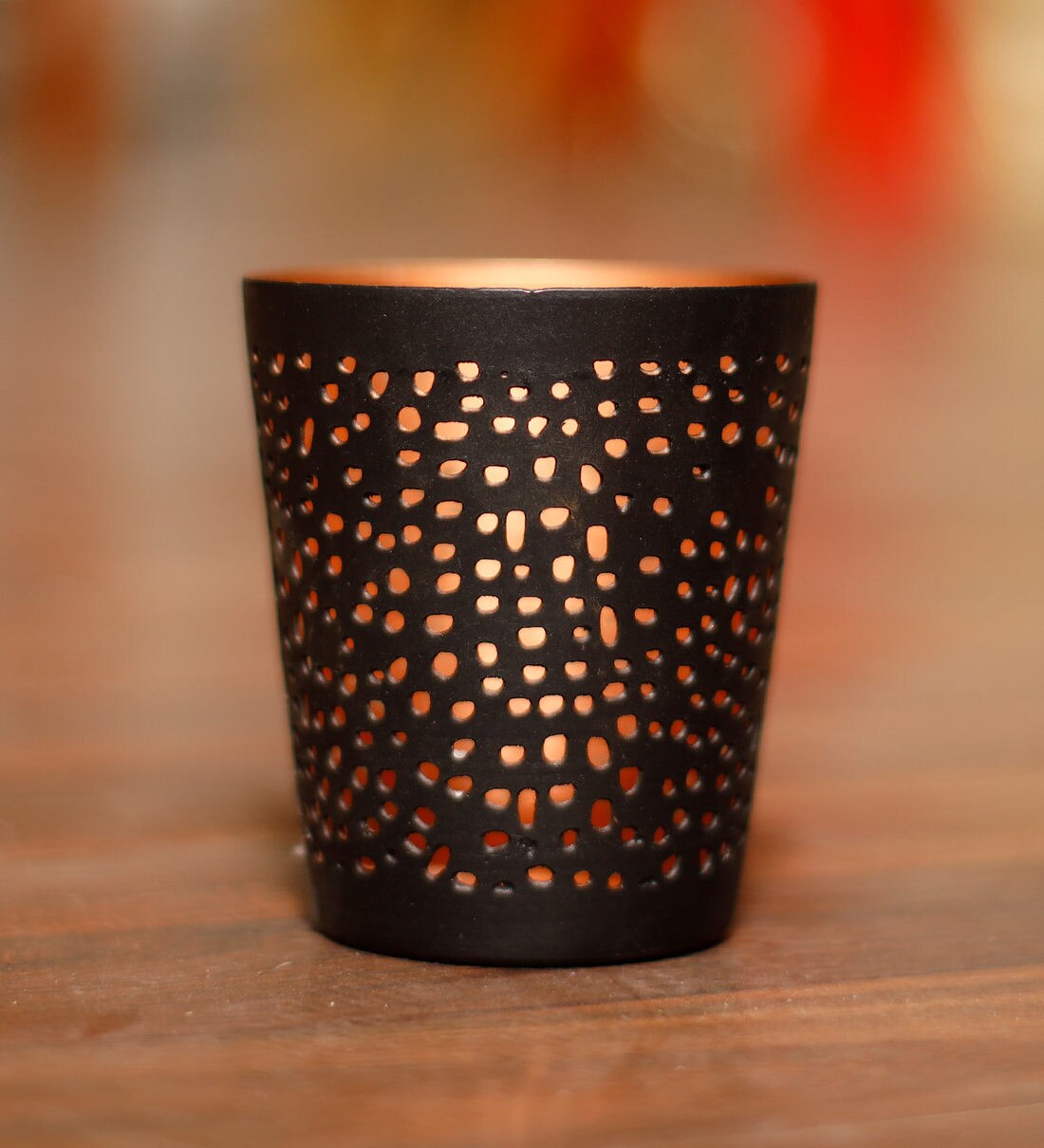 Buy Black Iron Table Candle Holder by Palak International Online