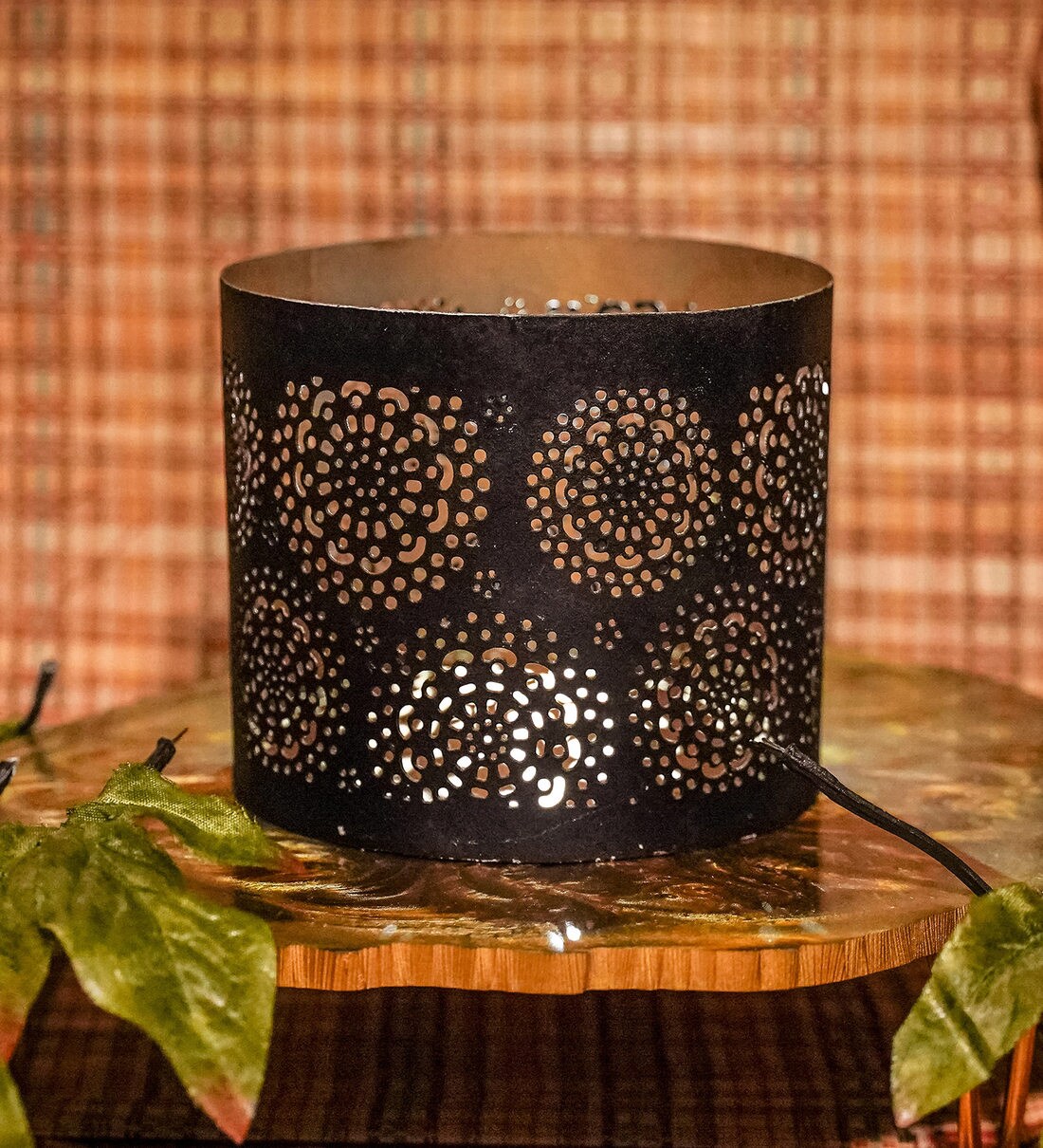 Buy Black Iron Table Candle Holder by Palak International Online