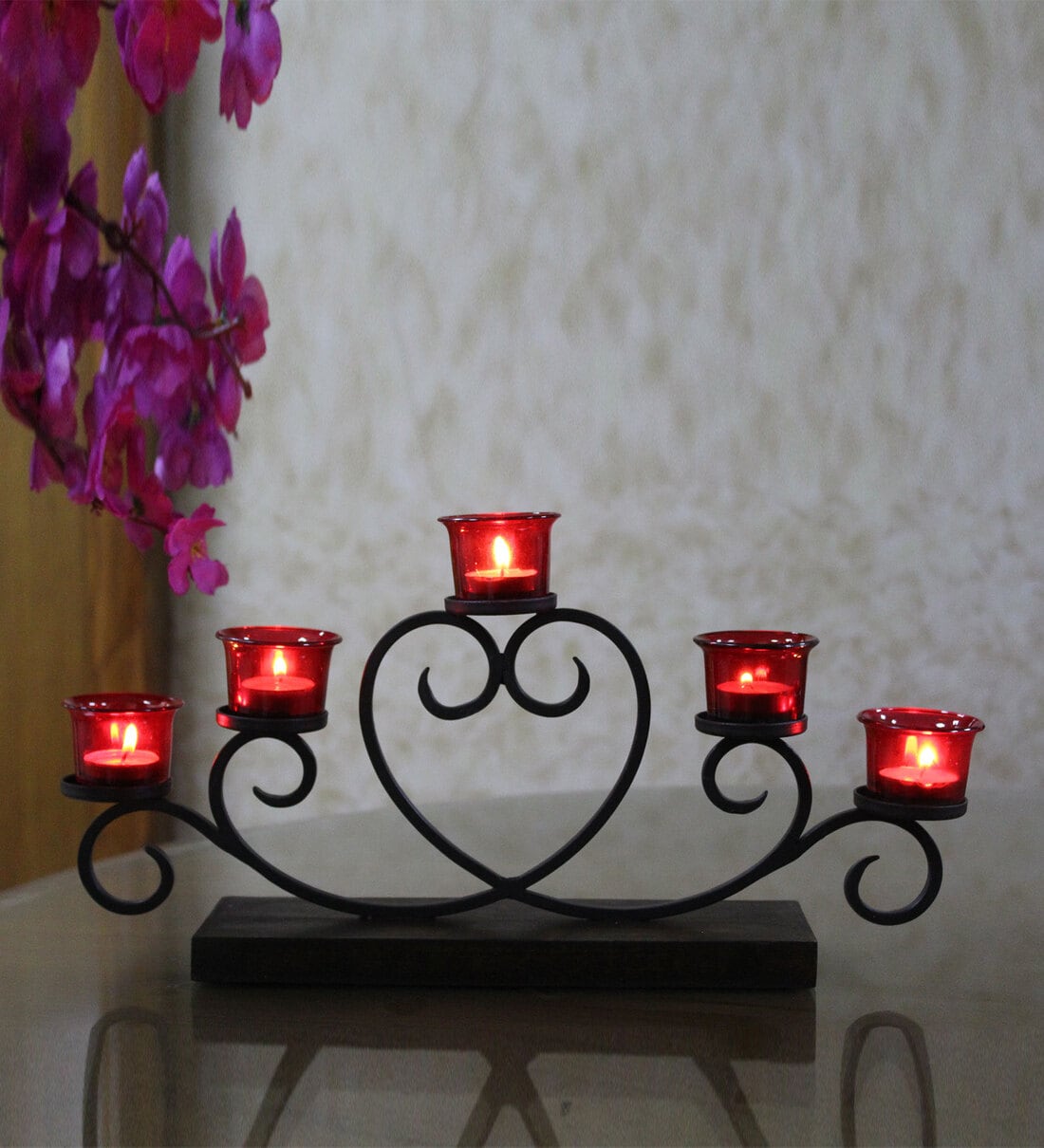 Buy Black Iron Century Table Candle Holder Set Of 1 Piece at 11 OFF by