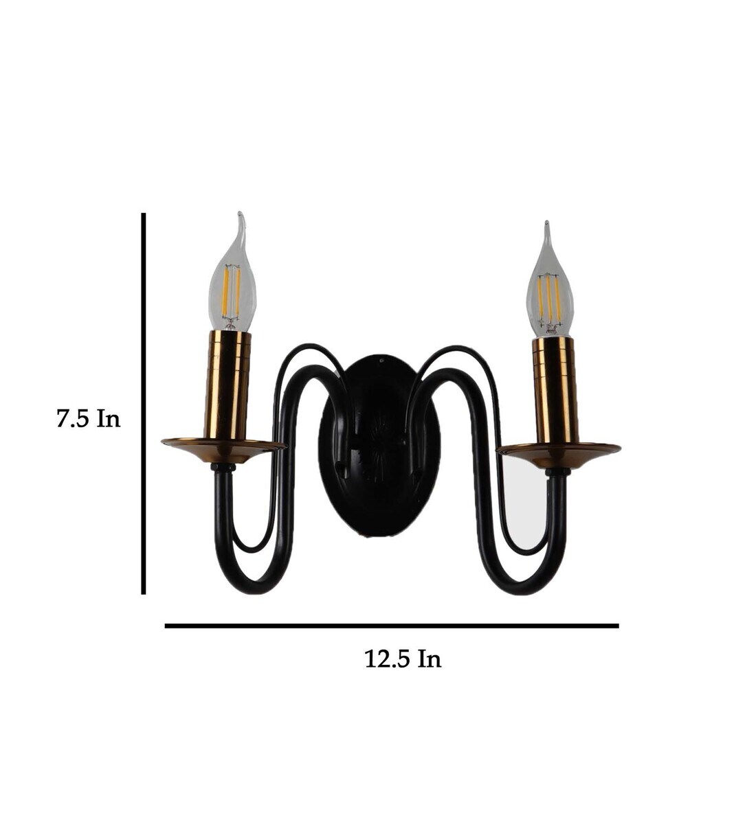 Buy Black Iron Wall Light By Imperial Glass Emporium Online Candle