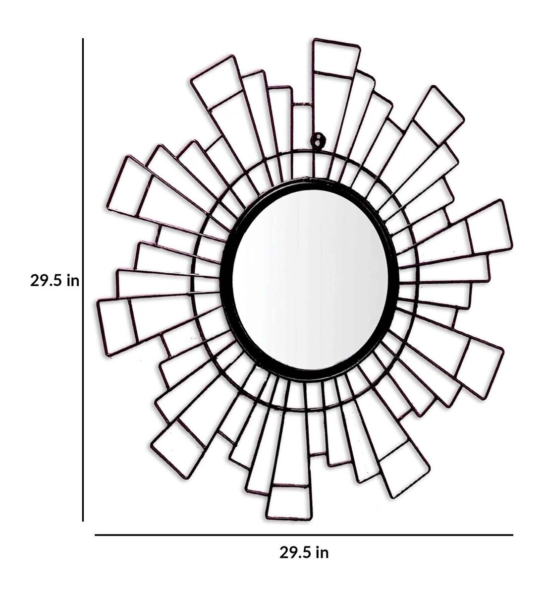 Buy Black Iron Decorative Wall Mirror by GIG Handicrafts Online Decorative Mirrors Mirrors