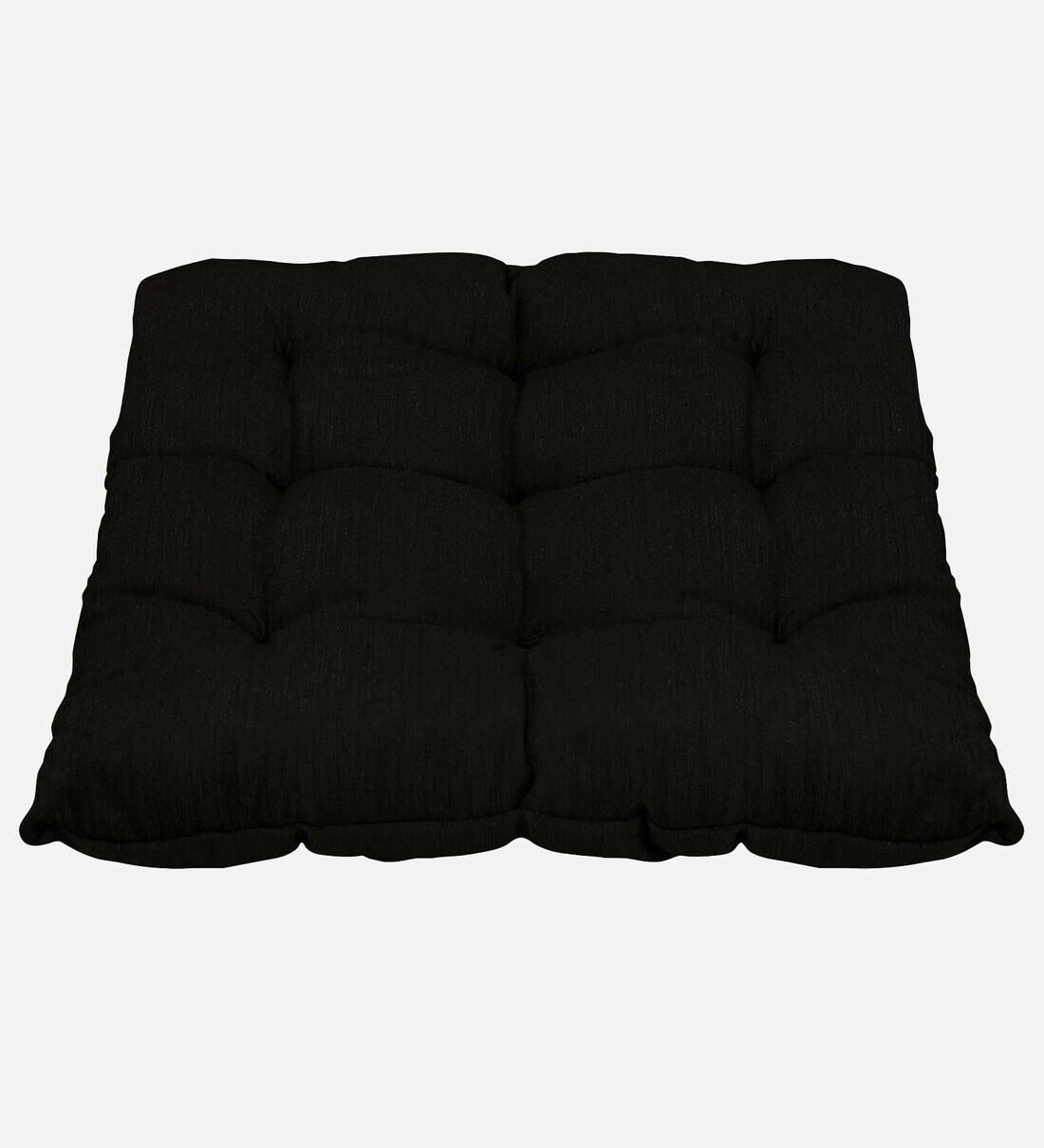 Buy Black Jute Solid 14x14 inches Chair Pad (1 Pc) by Storyhome Online