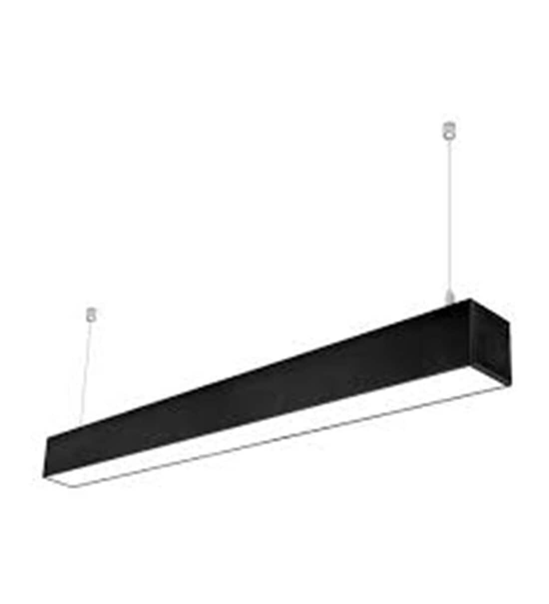 Buy Black Linear Alumnium & Acyrlic 4 Ft LED Hanging Light by Acco LED Online LED Ceiling