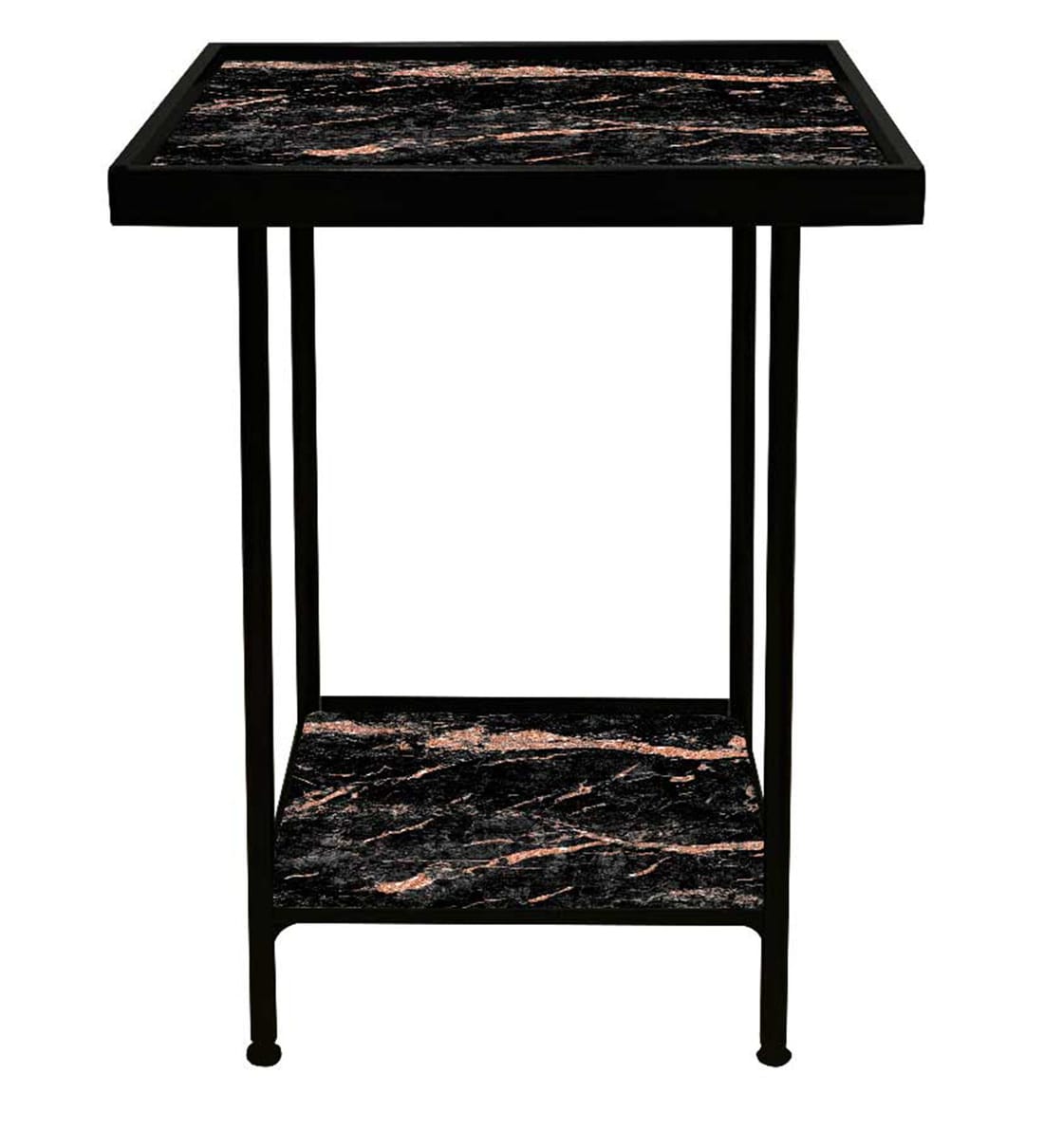 Buy Black Marble Designer Metal End Table by Nutcase Online