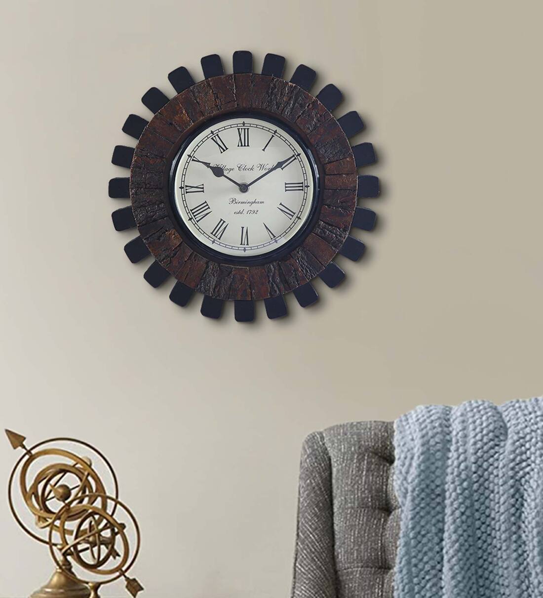 Buy Black Wood Modern Wall Clock at 63% OFF by Aapno Rajasthan | Pepperfry