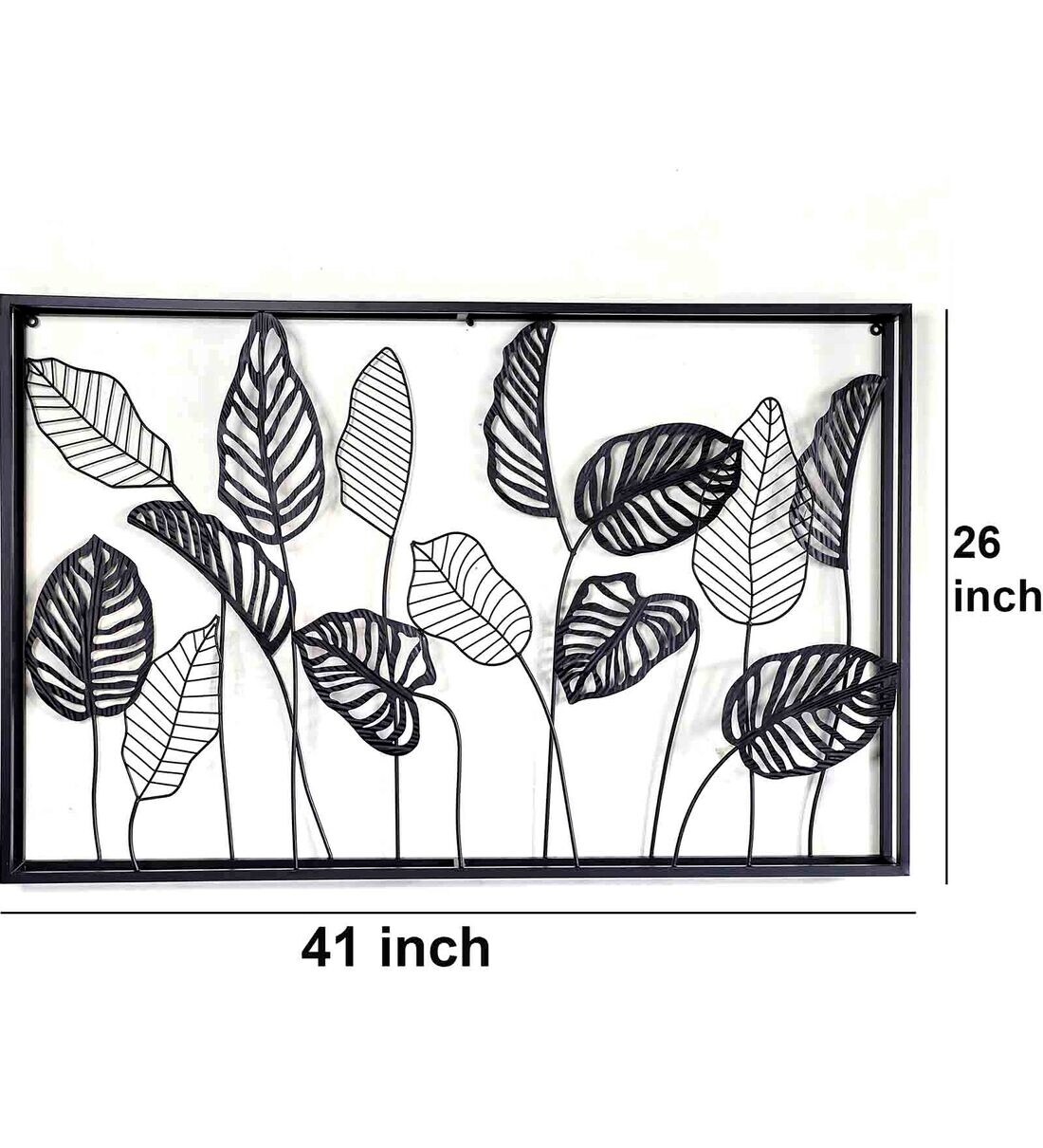 Buy Black Metallic Wall Art By Craftter Online Floral Metal Art