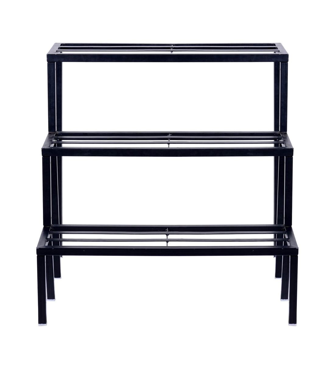 Buy Black Metal 3 Tier Planter Stand by Sharpex Online Planter Stands