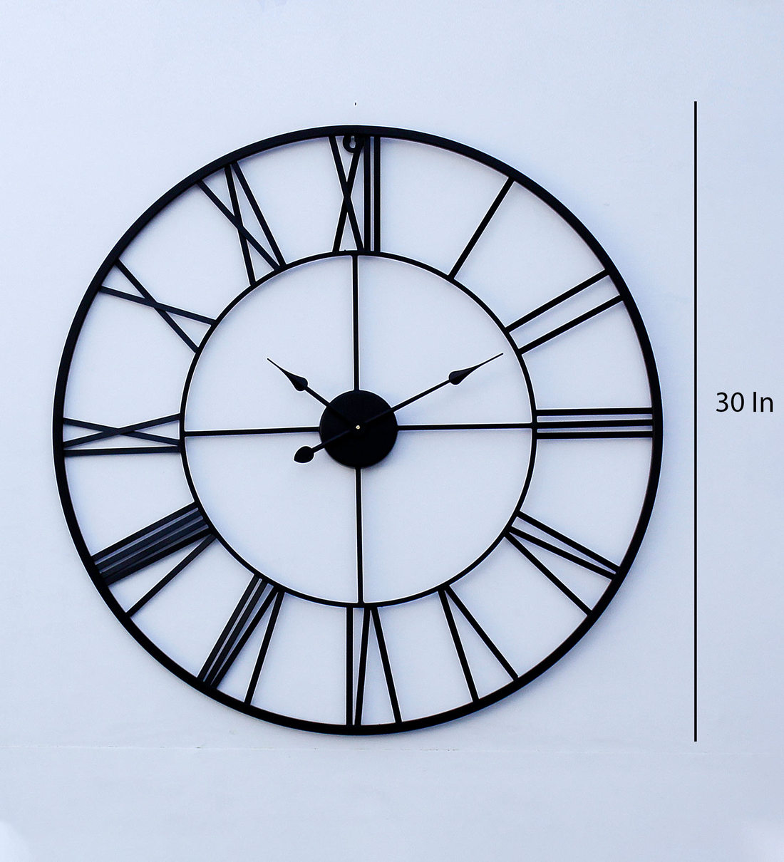 Buy Black Metal 30 Inch Wall Clock by Craftter Online - Vintage Wall ...