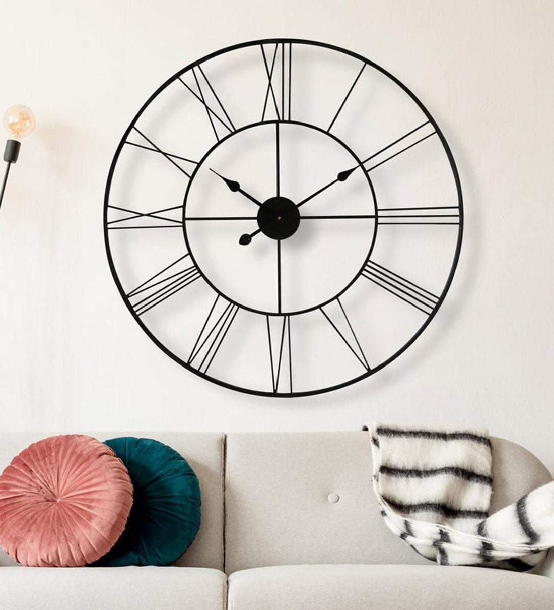 Buy Black Metal Analog Wall Clock Radhika Handicrafts at 42% OFF by ...