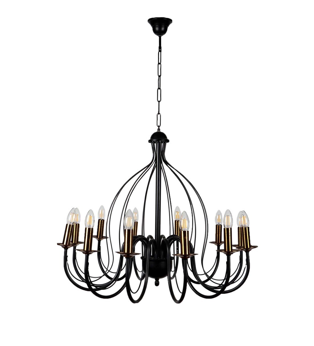 Buy Black Metal Chandelier By Imperial Glass Emporium Online Modern and Contemporary