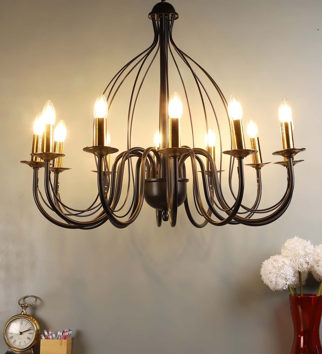 dark metal chandelier