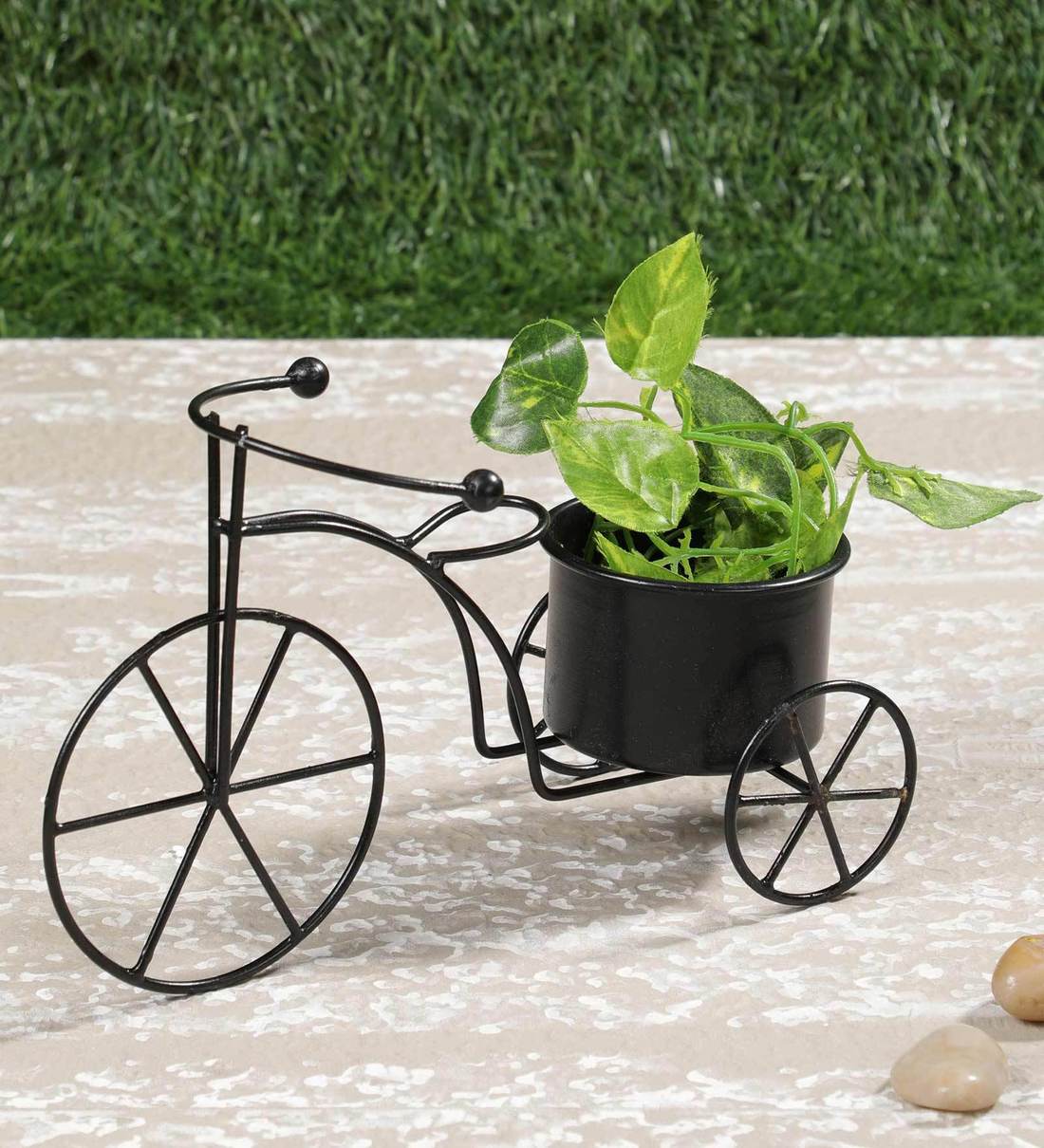 Buy Black Metal Cycle Planter by Green Girgit at 35% OFF by Green ...