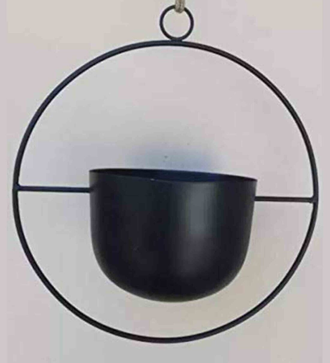 Buy Black Metal Hanging Planter by Niyara Online Hanging Planters