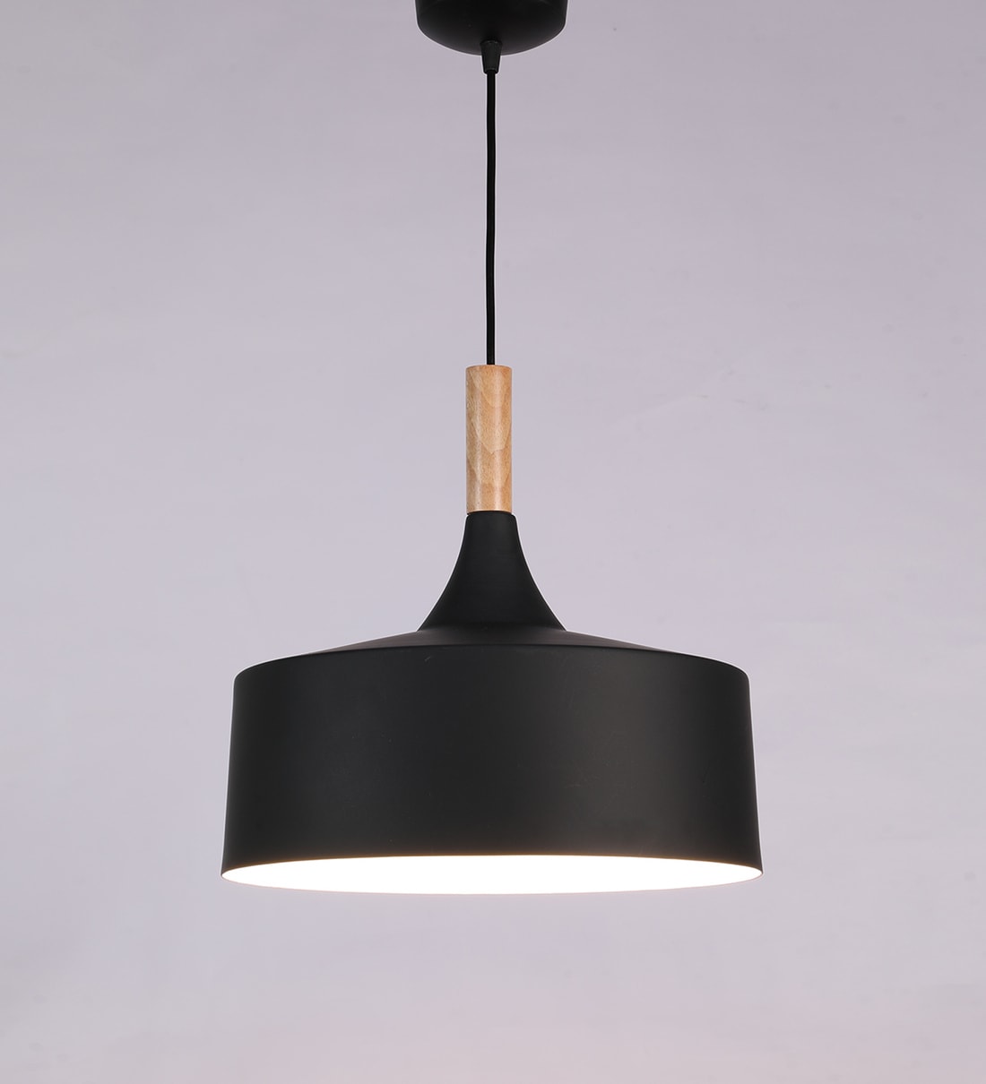 Buy Black Metal Single Hanging Lights By Moni Lights Online - Drum ...